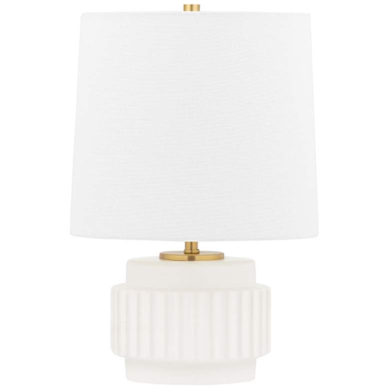 Image 1 Mitzi Kalani 14" High Matte White Accent Table Lamp