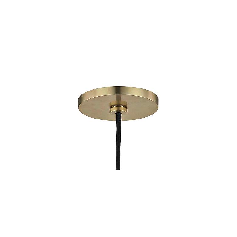 Image 4 Mitzi Karin 12 3/4" Wide Aged Brass and Clear Glass Cone Pendant Light more views