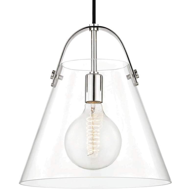 Image 2 Mitzi Karin 12 3/4" Wide Polished Nickel Pendant Light more views