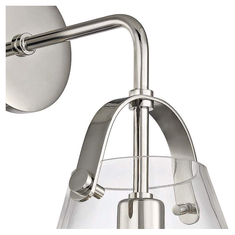 Image 2 Mitzi Karin 15 1/4" High Polished Nickel Wall Sconce more views