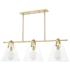 Mitzi Karin 44" Wide Aged Brass 3-Light Island Pendant