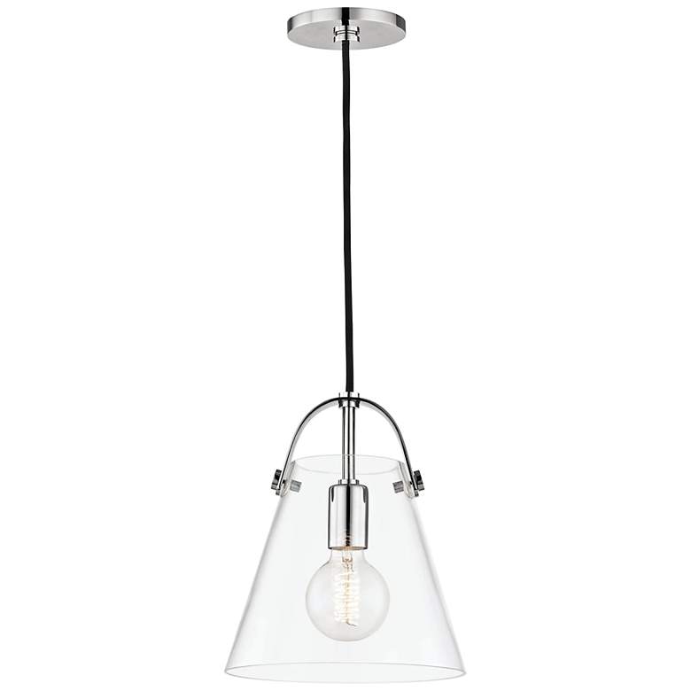 Image 1 Mitzi Karin 9" Wide Polished Nickel Mini Pendant