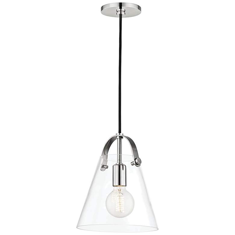 Image 4 Mitzi Karin 9" Wide Polished Nickel Mini Pendant more views