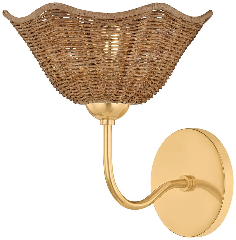 Image 2 Mitzi Kehlani Wall Sconce Aged Brass/Soft Arctic Blue more views