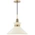 Mitzi Kiki 14" Wide Aged Brass and Cream Shade Modern Pendant Light