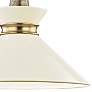 Mitzi Kiki 14" Wide Aged Brass and Cream Shade Modern Pendant Light