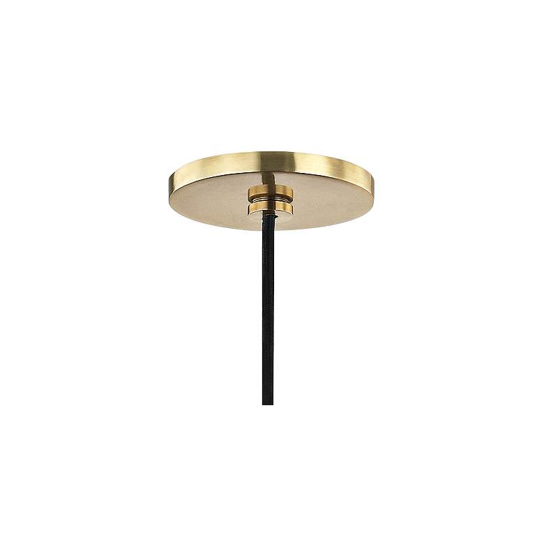 Image 4 Mitzi Kiki 14" Wide Aged Brass Pendant Light w/ Pink Shade more views