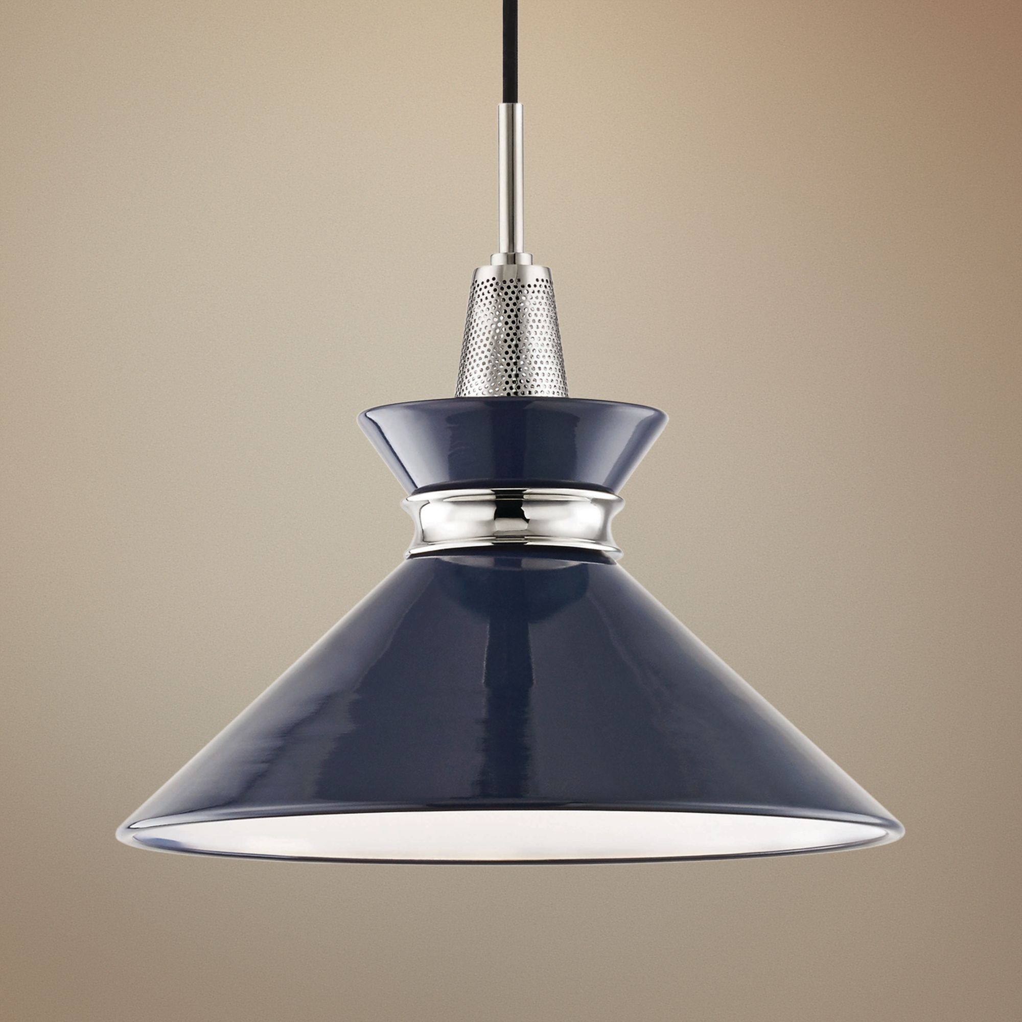 navy blue pendant light