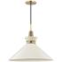Mitzi Kiki 18" Wide Aged Brass Pendant Light w/ Cream Shade