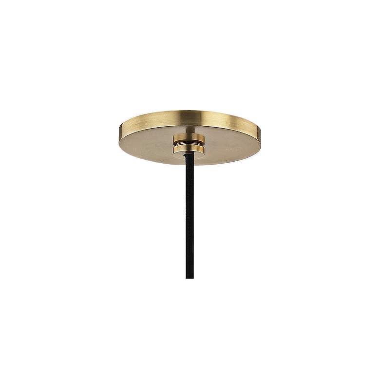 Image 4 Mitzi Kiki 18 inch Wide Aged Brass Pendant Light w/ Cream Shade more views