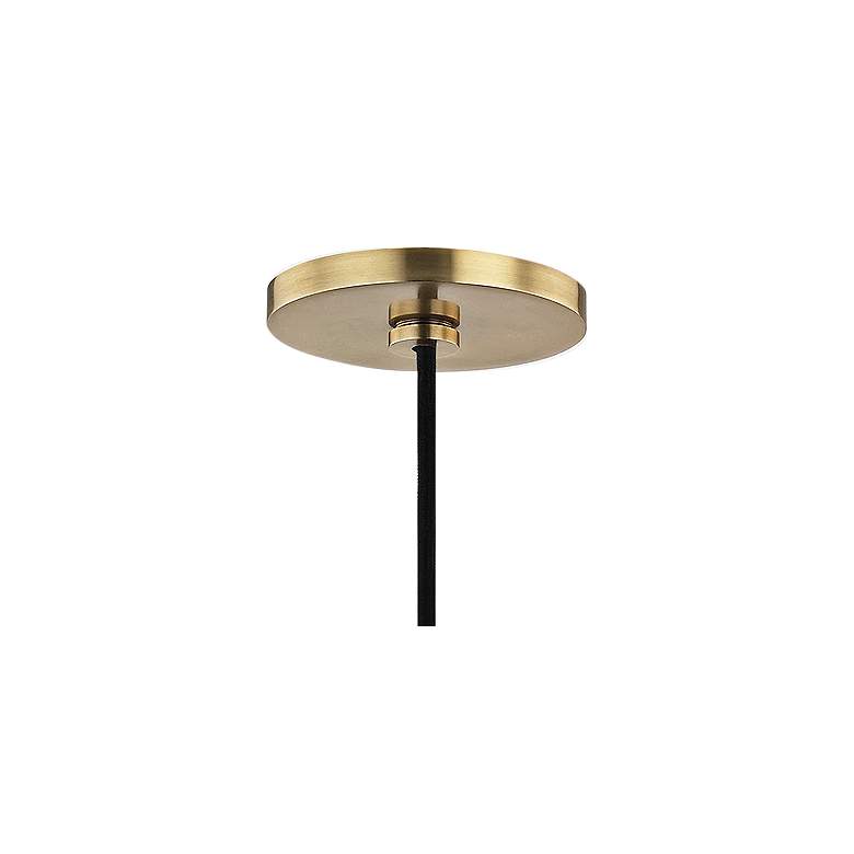 Image 4 Mitzi Kiki 18" Wide Aged Brass Pendant Light w/ Cream Shade more views