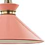 Mitzi Kiki 18" Wide Aged Brass Pendant Light w/ Pink Shade