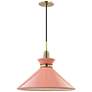 2_Mitzi Kiki 18" Wide Aged Brass Pink Shade Pendant Light