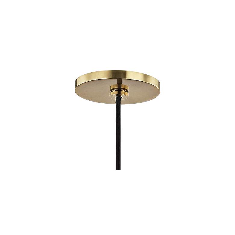Image 4 Mitzi Kiki 18" Wide Aged Brass Pink Shade Pendant Light more views