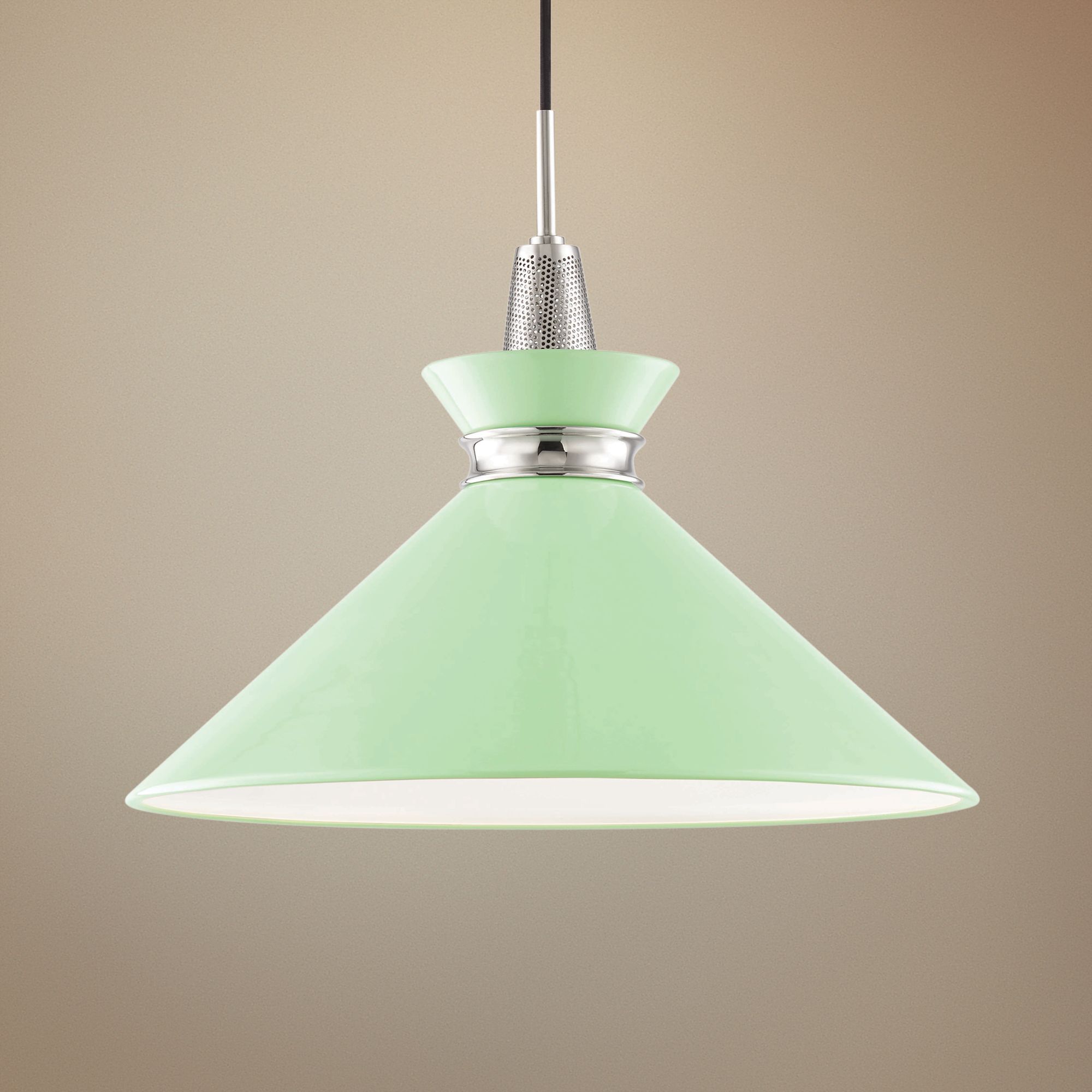 mint green pendant light