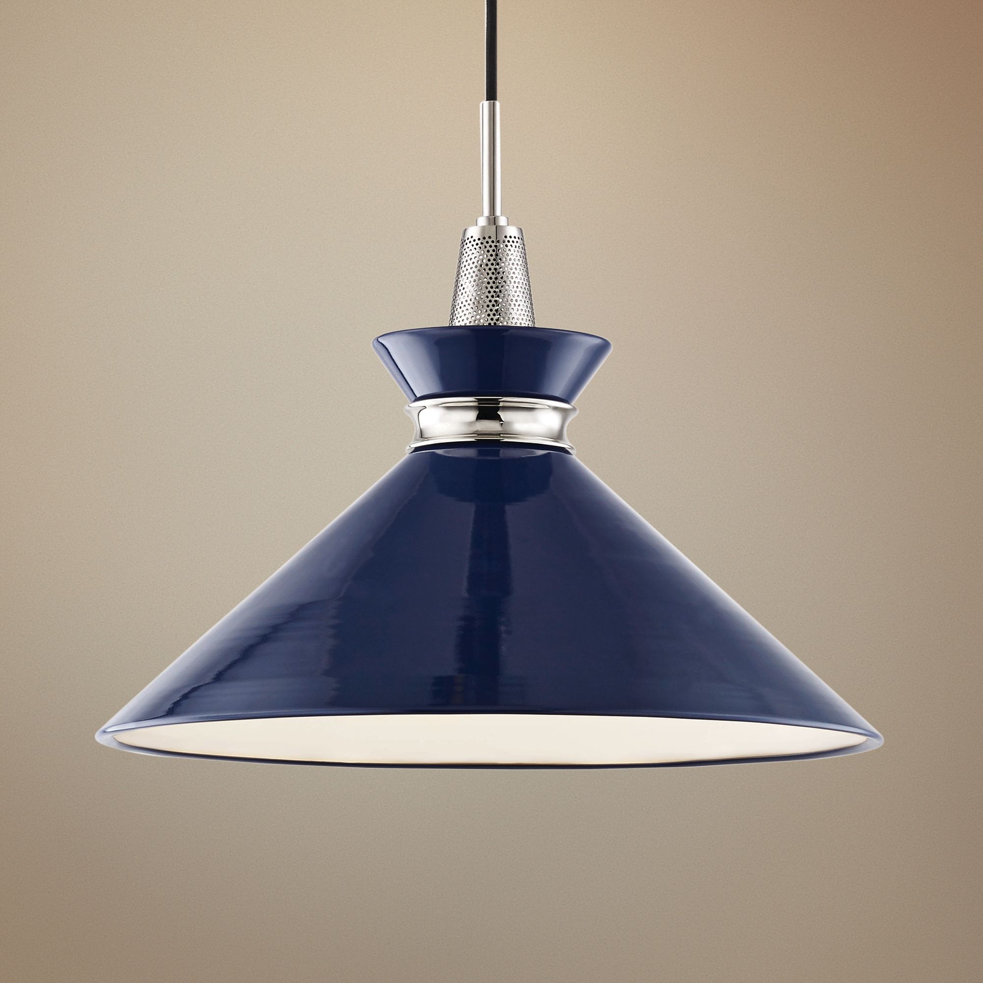 navy pendant light shade