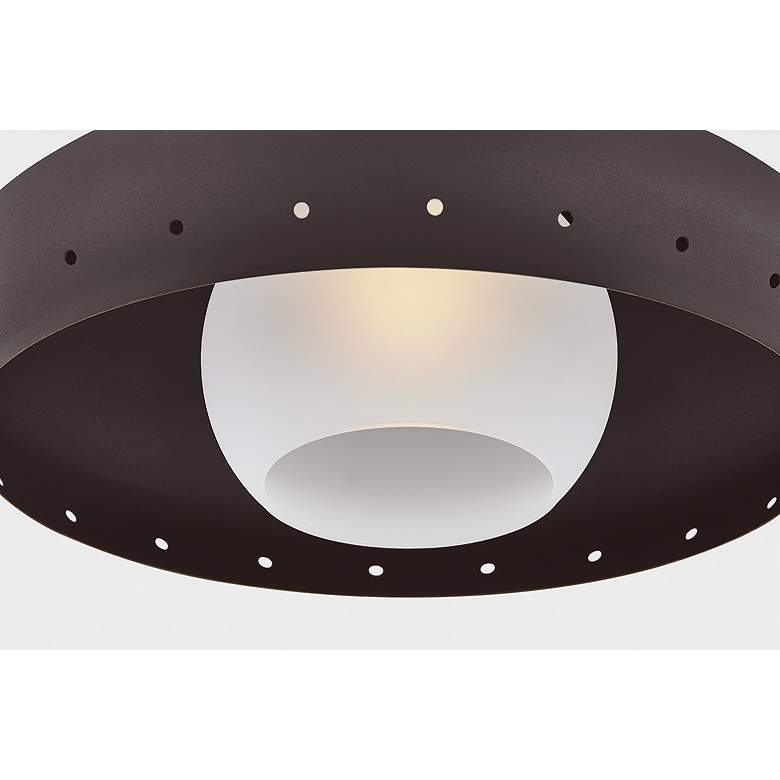 Image 4 Mitzi Kimber Flush Mount 15.75" in Aged Brass and Textured Bronze more views