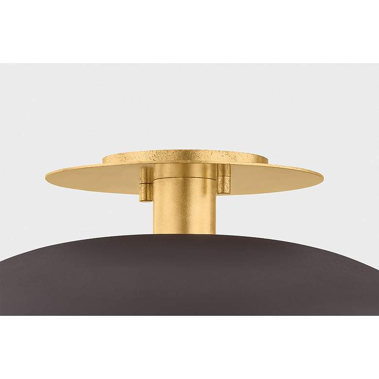 Image 5 Mitzi Kimber Flush Mount 15.75" in Aged Brass and Textured Bronze more views