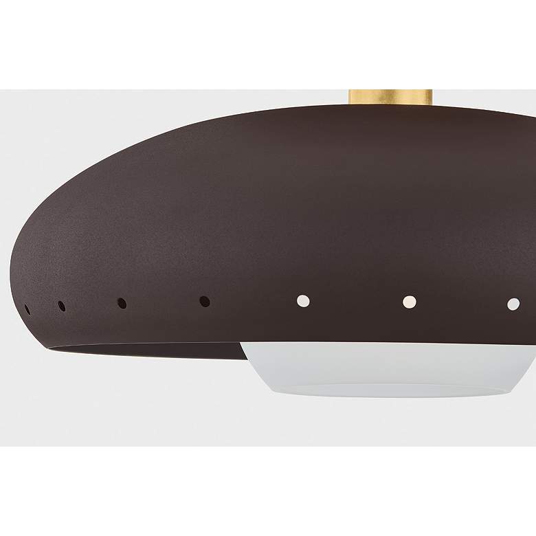 Image 6 Mitzi Kimber Flush Mount 15.75" in Aged Brass and Textured Bronze more views