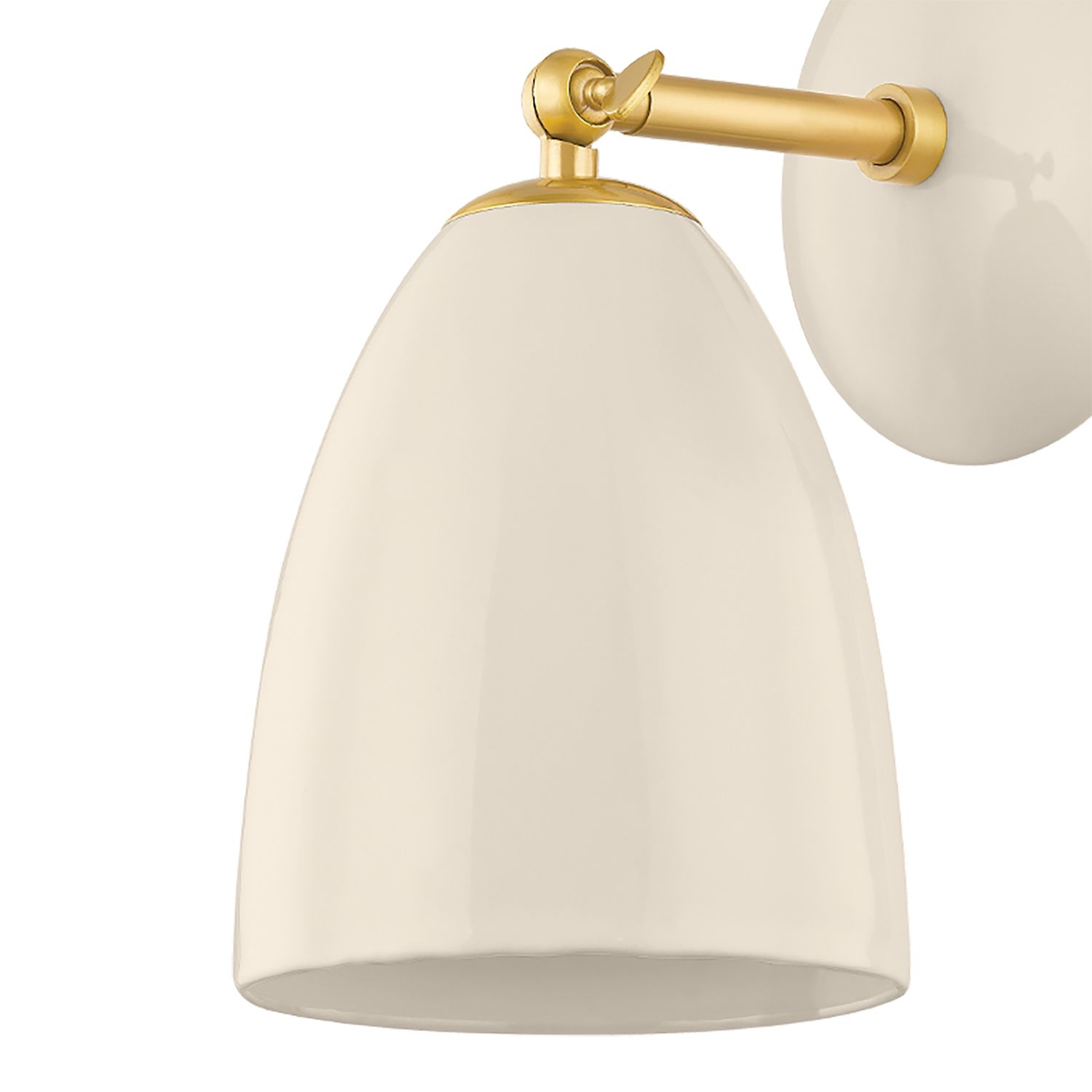 Image 2 Mitzi Kirsten 11 1/2" High Cream and Aged Brass Ceramic Wall Sconce more views