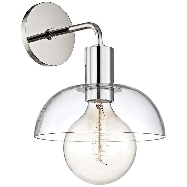 Image 1 Mitzi Kyla 13" High Polished Nickel Wall Sconce