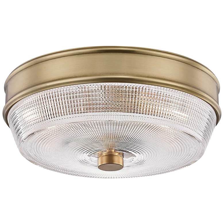 Image 2 Mitzi Lacey 10 1/4" Wide Aged Brass Ceiling Light