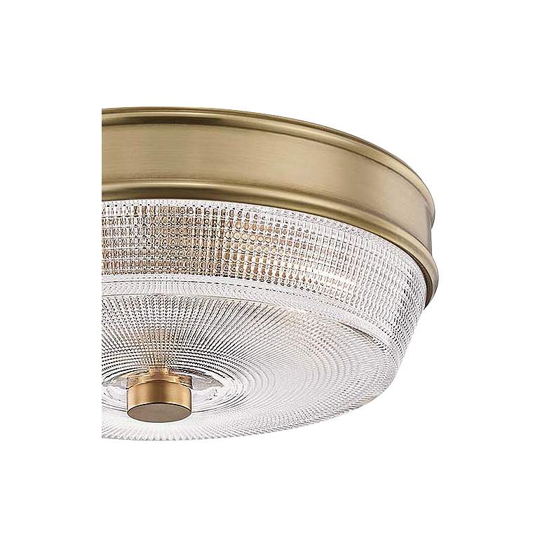 Image 3 Mitzi Lacey 10 1/4" Wide Aged Brass Ceiling Light more views