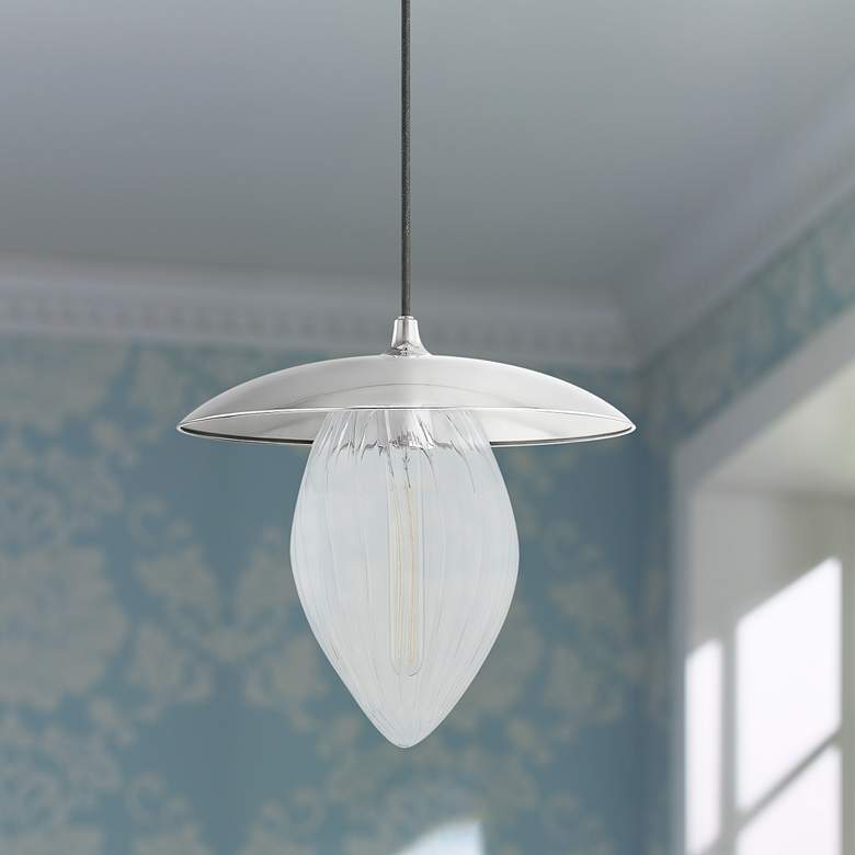 Image 1 Mitzi Lana 15 inch Wide Polished Nickel Pendant Light