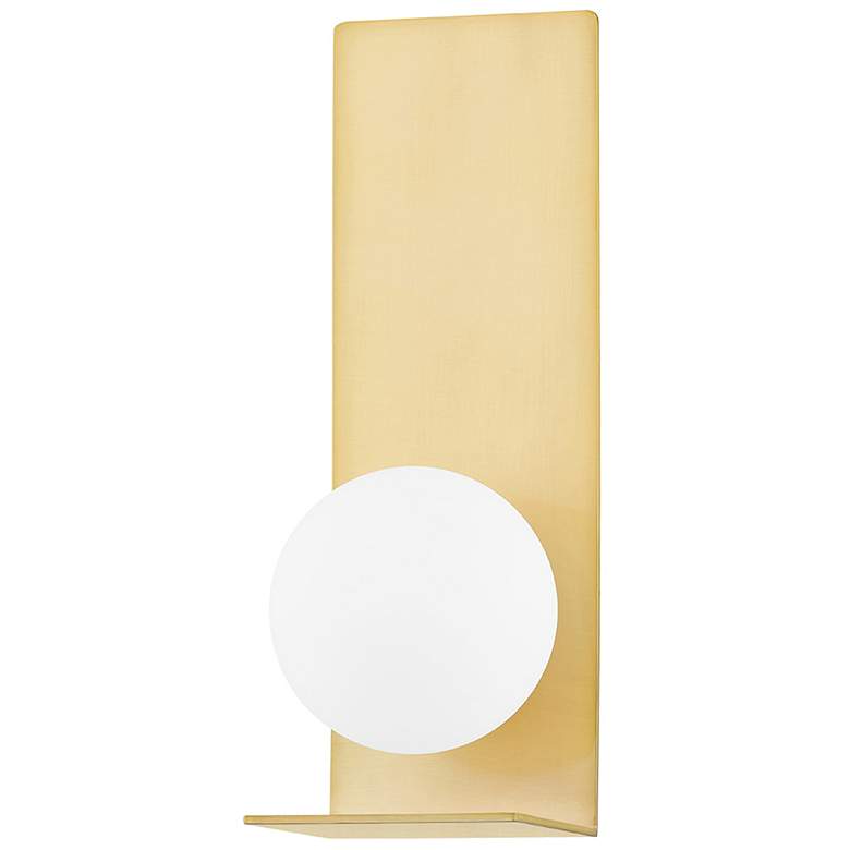 Image 1 Mitzi Lani 14" High Aged Brass Wall Sconce