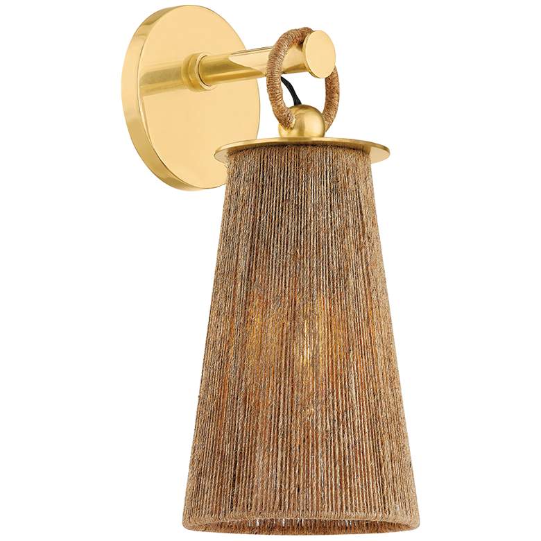 Image 2 Mitzi Lauz 13 1/2" High Aged Brass Wall Sconce