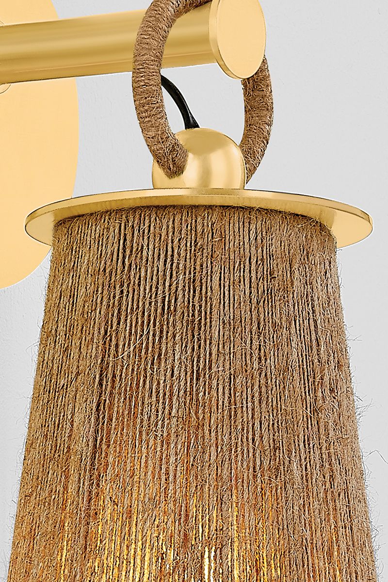 Mitzi Lauz 13 1/2" High Aged Brass Wall Sconce