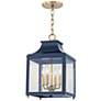 2_Mitzi Leigh 11 1/2" Wide Aged Brass and Navy 4-Light Mini Pendant