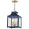 Mitzi Leigh 11 1/2" Wide Aged Brass and Navy 4-Light Mini Pendant