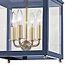3_Mitzi Leigh 11 1/2" Wide Aged Brass and Navy 4-Light Mini Pendant more views