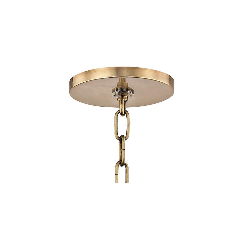 Image 4 Mitzi Leigh 11 1/2" Wide Aged Brass and Navy 4-Light Mini Pendant more views