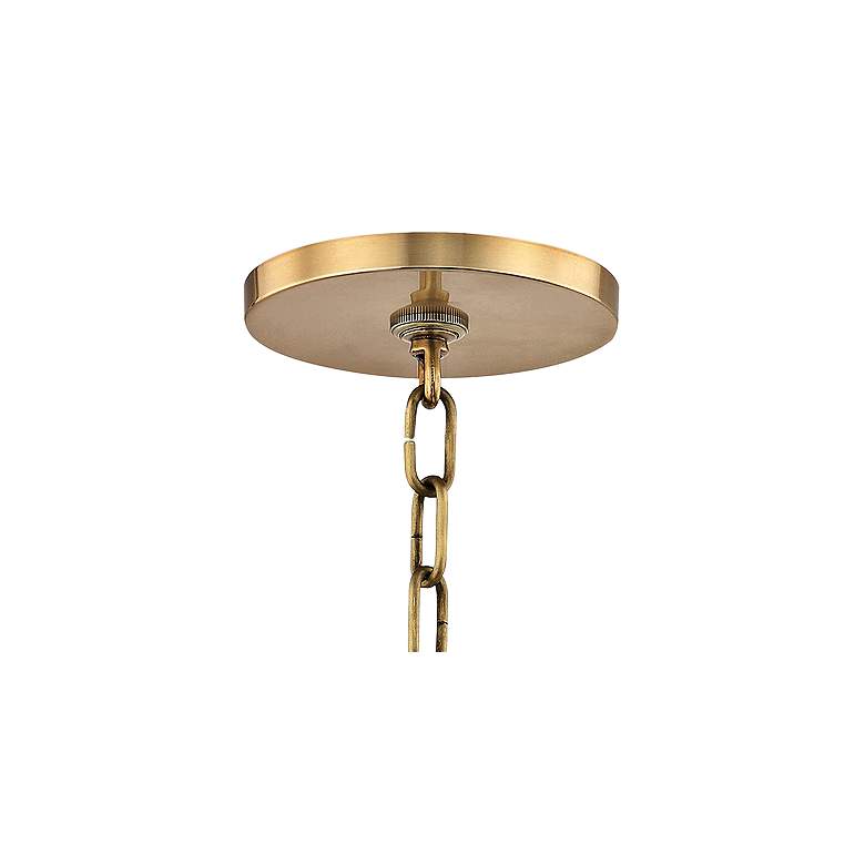 Image 4 Mitzi Leigh 11 1/2" Wide Aged Brass and White 4-Light Mini Pendant more views