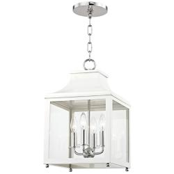 Mitzi Leigh 11 1/2" Wide Nickel and White 4-Light Mini Pendant
