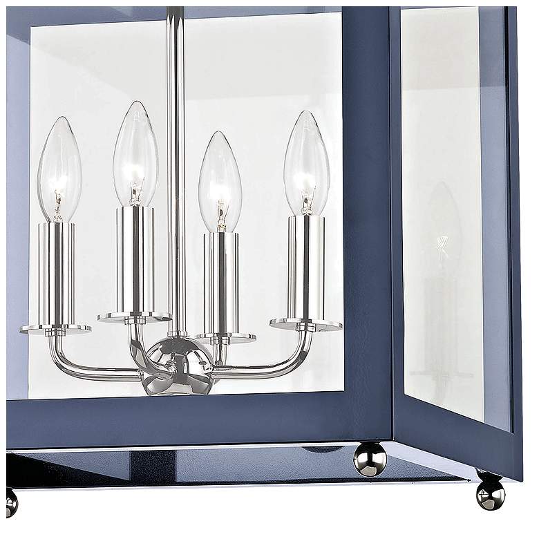 Image 3 Mitzi Leigh 11 1/2" Wide Polished Nickel and Navy 4-Light Mini Pendant more views