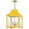 Mitzi Leigh 16" Wide Aged Brass and Marigold 4-Light Pendant