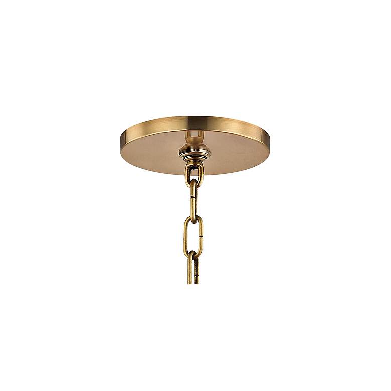 Image 4 Mitzi Leigh 16" Wide Aged Brass and Pink 4-Light Pendant more views