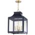 Mitzi Leigh 16" Wide Brass and Navy Traditional 4-Light Pendant