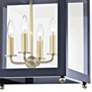 Mitzi Leigh 16" Wide Brass and Navy Traditional 4-Light Pendant