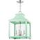 Mitzi Leigh 16"W Polished Nickel and Mint 4-Light Pendant