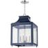 Mitzi Leigh 16"W Polished Nickel and Navy 4-Light Pendant
