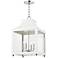 Mitzi Leigh 16"W Polished Nickel and White 4-Light Pendant