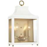 Mitzi Leigh 18 1/2&quot; High Brass and White 2-Light Wall Sconce