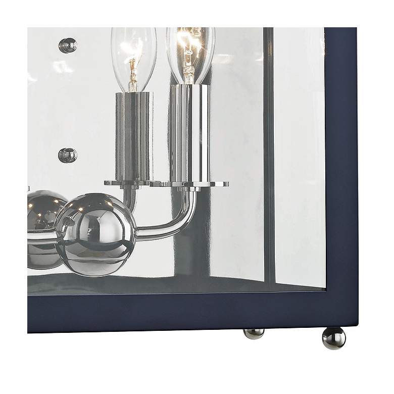 Image 2 Mitzi Leigh 18 1/2" High Nickel and Navy 2-Light Wall Sconce more views