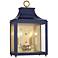 Mitzi Leigh 18 1/2"H Aged Brass and Navy 2-Light Wall Sconce