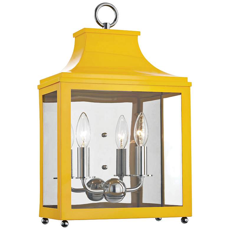 Image 1 Mitzi Leigh 18 1/2"H Nickel and Marigold 2-Light Wall Sconce