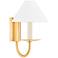 Mitzi Lenore 10 1/4" High Aged Brass Wall Sconce